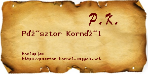 Pásztor Kornél névjegykártya